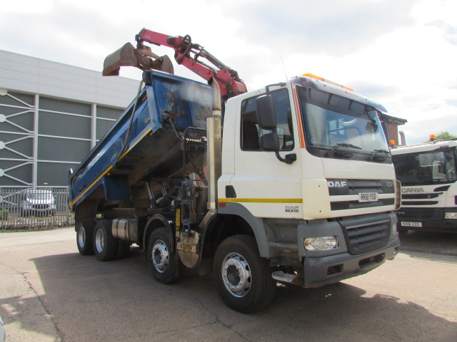DAF CF 85 410 8X4 STEEL BODY TIPPER WITH GRAB (RK61 YSD) S/N:4258
